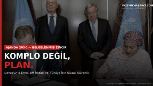 BM Genel Sekreteri António Guterres ve WEF Kurucusu Klaus Schwab arasında 13 Haziran 2019'da New York'ta imzalanan Stratejik Ortaklık Çerçevesi imza töreni — kozmikhaberci.com kapak görseli
