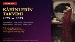 Kâhinlerin Takvimi 2025–2035 — Nostradamus, Baba Vanga, Cayce, Salomé, Nursi, Maya, Hopi öngörüleri kapak görseli
