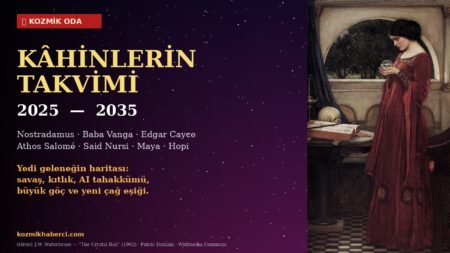 Kâhinlerin Takvimi 2025–2035 — Nostradamus, Baba Vanga, Cayce, Salomé, Nursi, Maya, Hopi öngörüleri kapak görseli